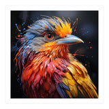 Vibrant Bird With Colorful Splatter Paint  (Print Only) thumbnail