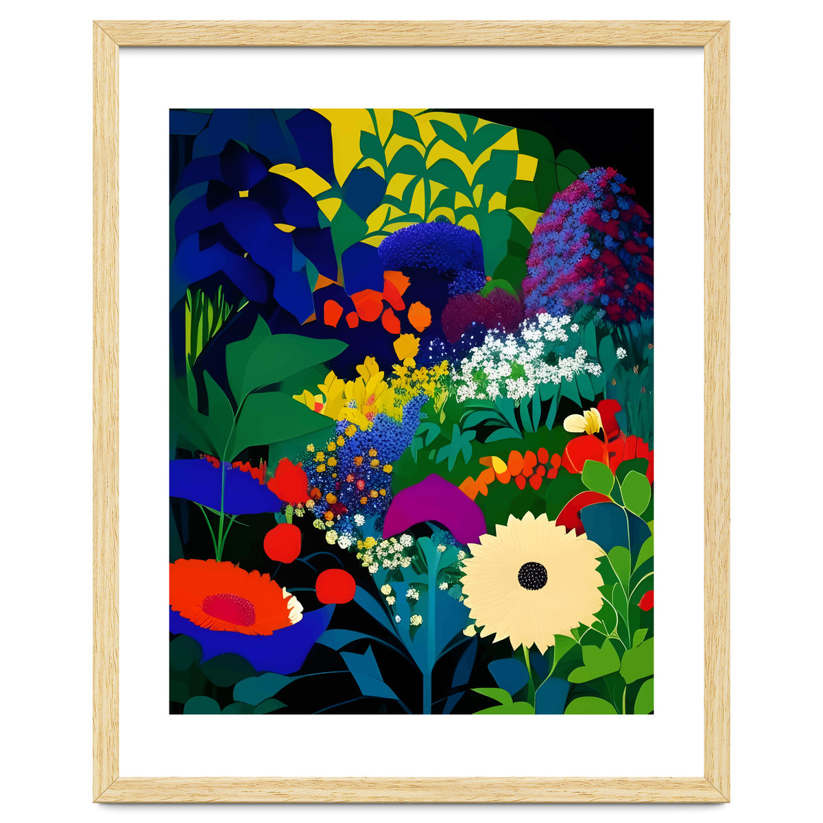 A Beautifully Dark Mind, Botanical Nature Jungle Garden, Eclectic Bohemian Vintage Plants Illustration