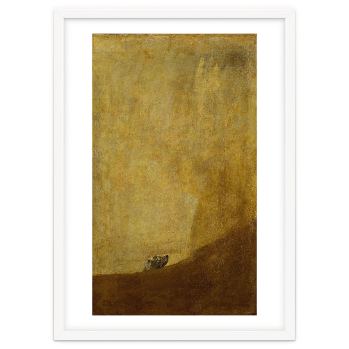 Dog, half submerged. One of the &quot; from the Quinta del Sordo, Goya's house.1819-1823.