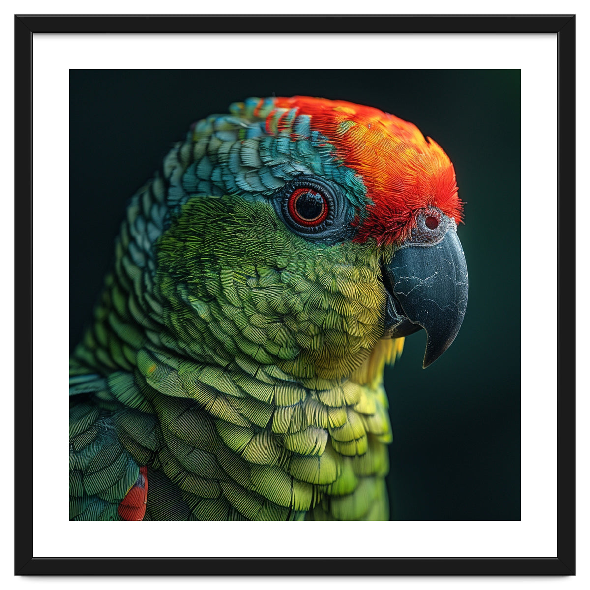 Close Up Colorful Parrot Bird Feather