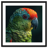 Close Up Colorful Parrot Bird Feather