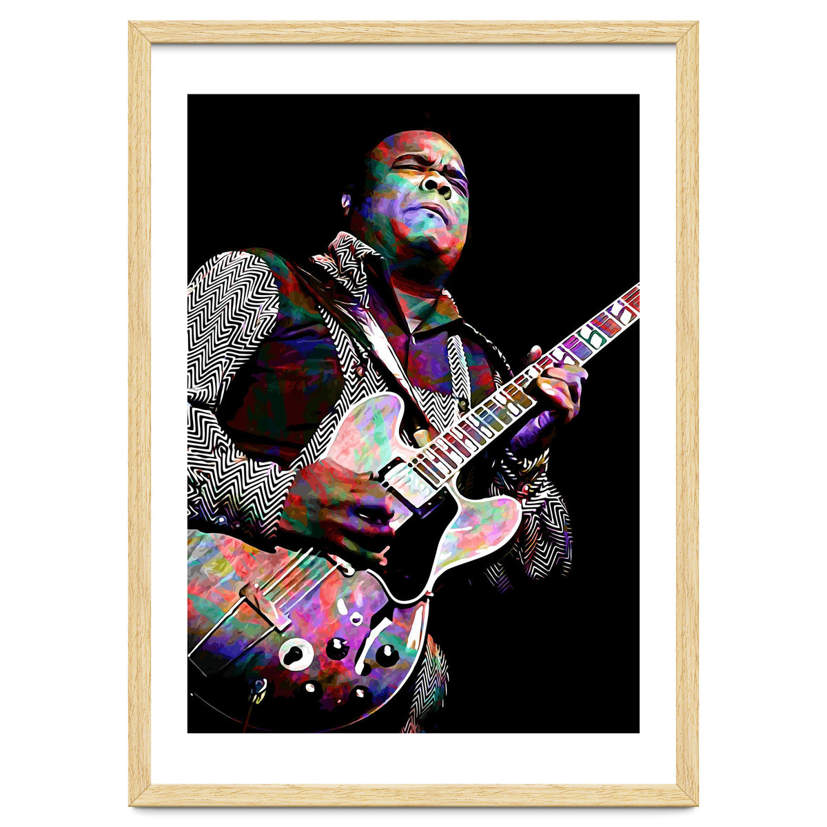 Freddie King American Blues Guitarist Colorful