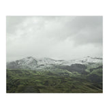 Snow-covered green mountains - Iceland (Print Only) thumbnail