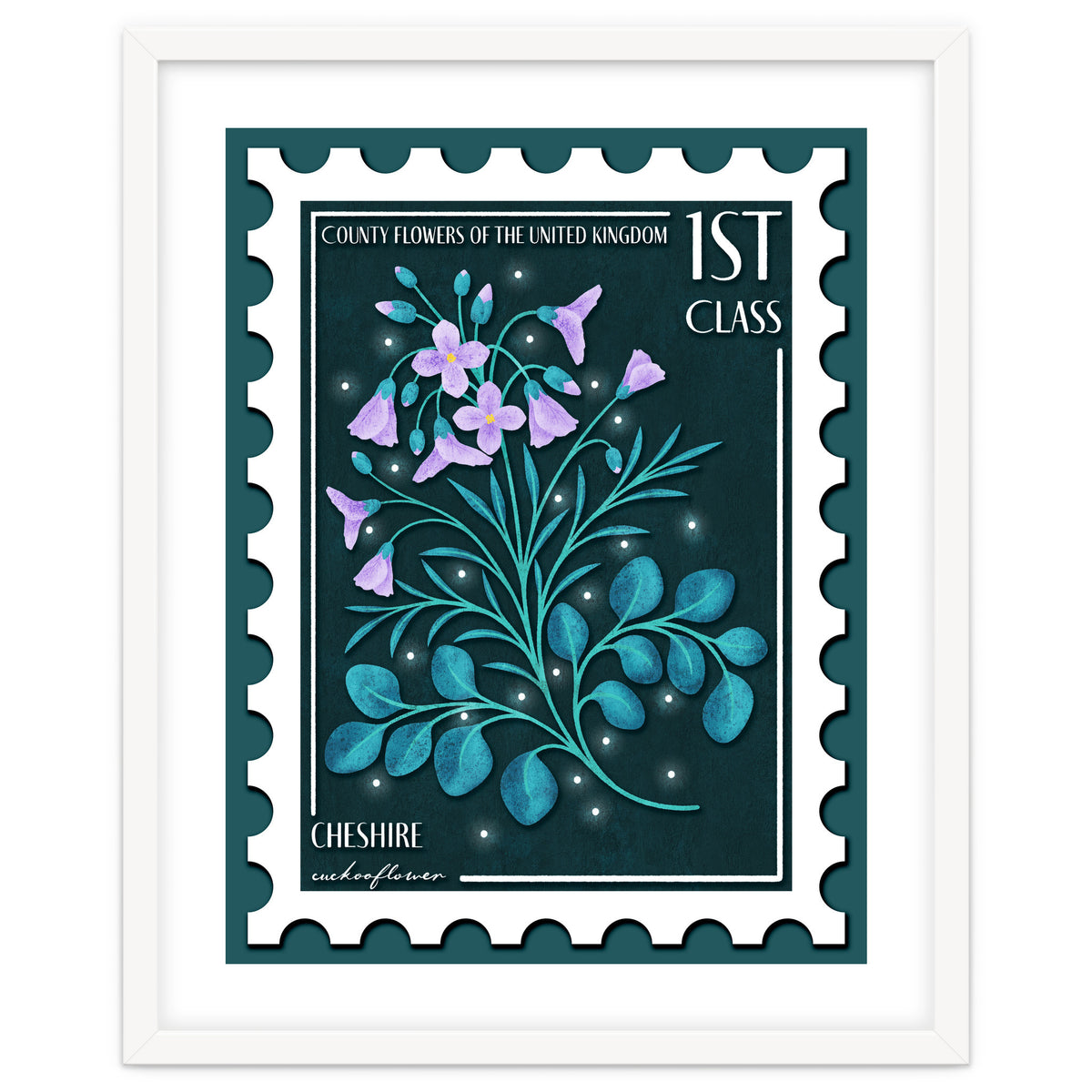The Cheshire Cuckooflower Postage Stamp
