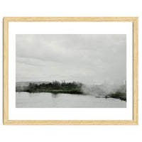 A boy on the boat in the geothermal lake - Iceland