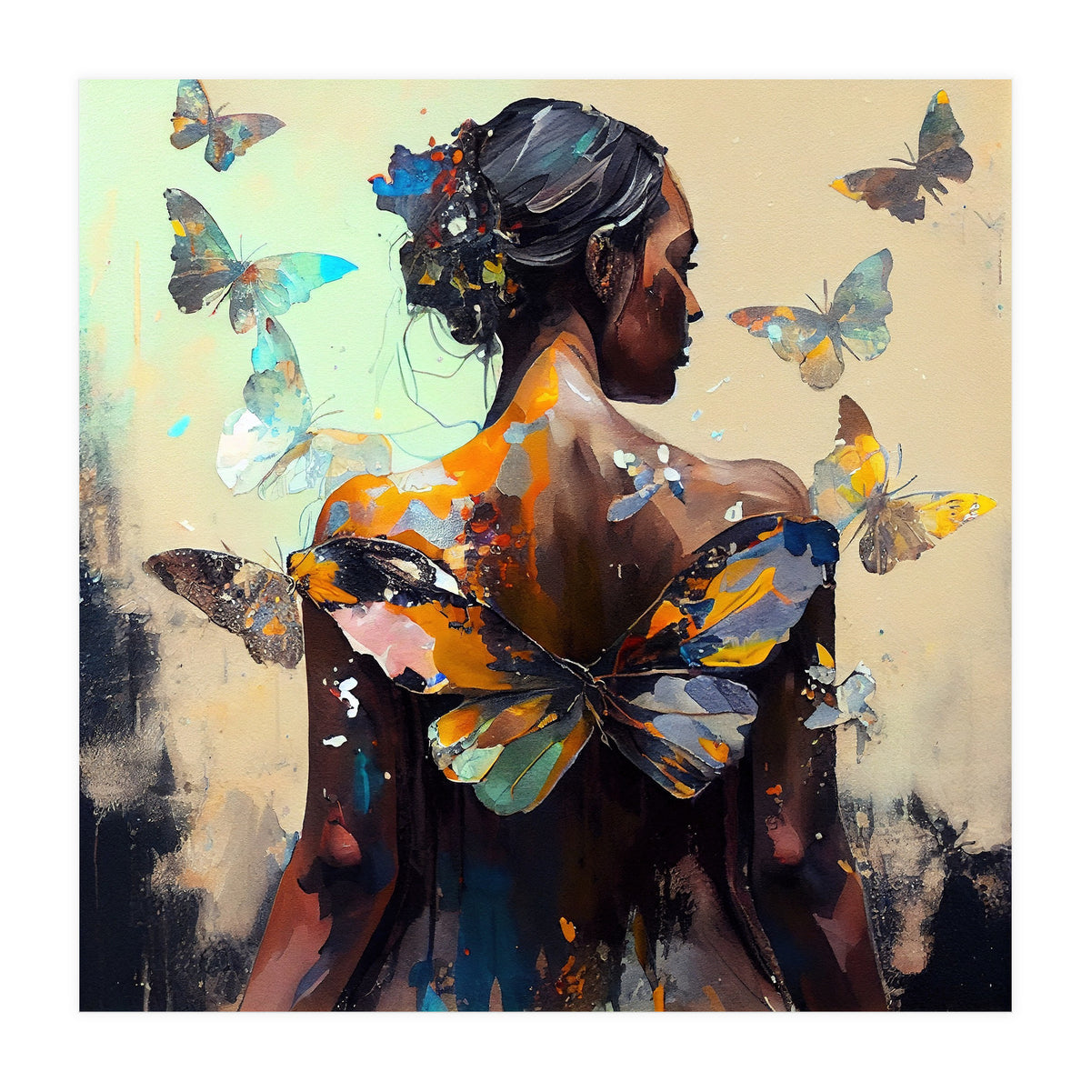 Powerful Butterfly Woman Body #6 (Print Only)