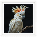 White Cockatoo Parrot Bird Perched On Branch thumbnail