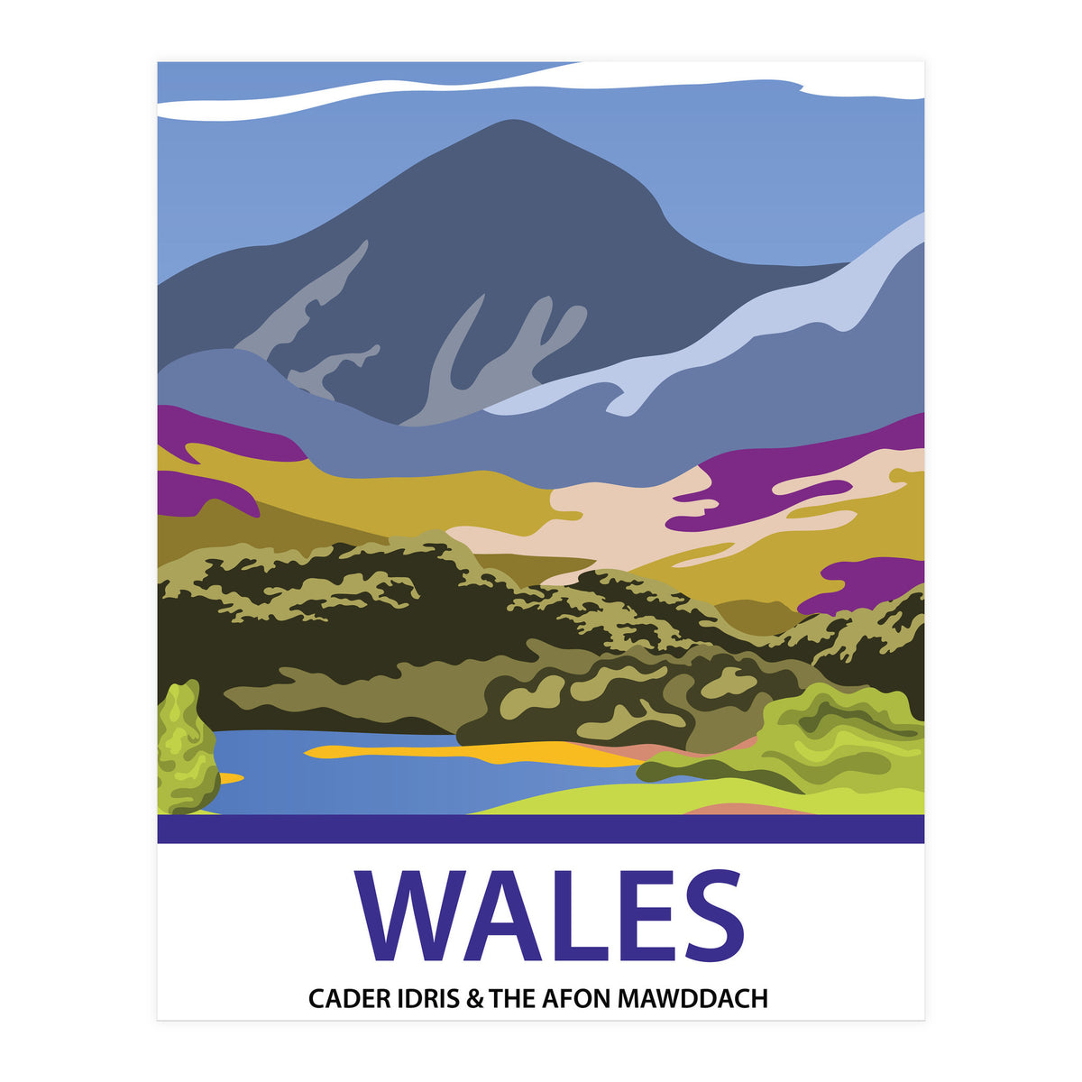 Wales Cader Idris And The Afon Mawddach (Print Only)