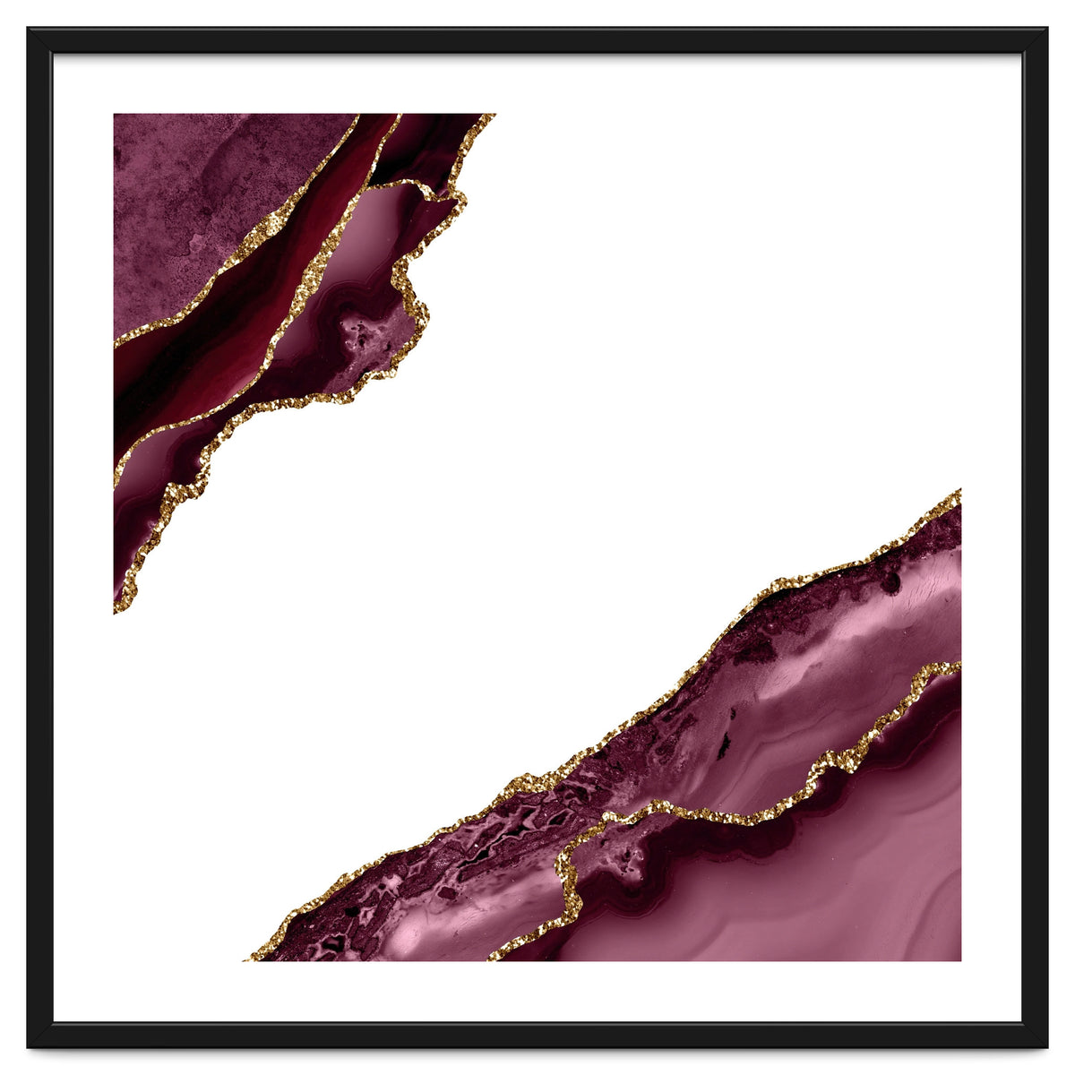 Burgundy & Gold Agate Texture 19