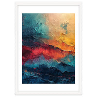 Abstract Textured Mountain Landscape