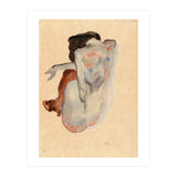 Crouching Nude in Shoes and Black Stockings, Back View. (Print Only) thumbnail