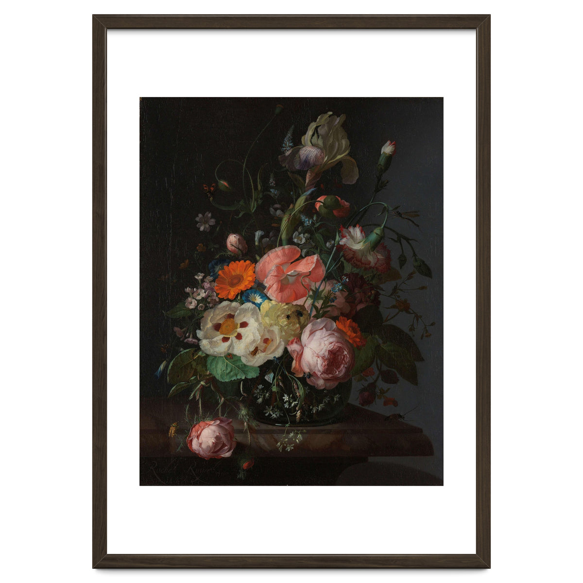 Still Life with Flowers on a Marble Tabletop. Dating: 1716. Measurements: h 48.5 cm × w 39.5 cm.