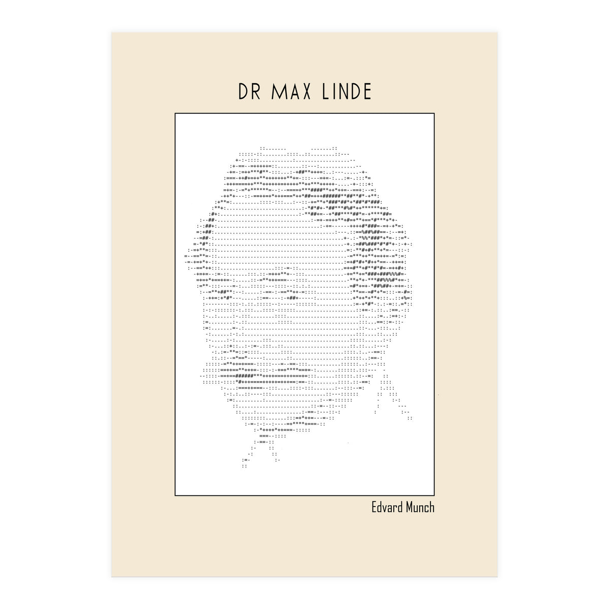 Dr Max Linde – Edvard Munch (ascii Art) (Print Only)