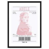 Receipt Art Adele Red