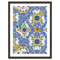 Sicilian Italian Tiles Butterflies And Flowers