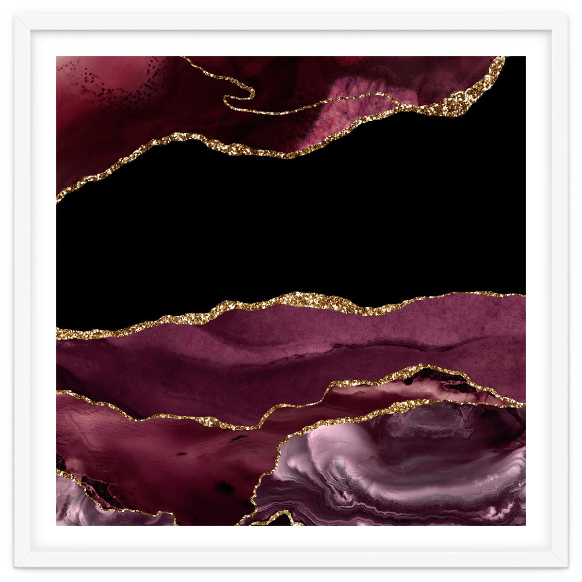 Burgundy & Gold Agate Texture 16