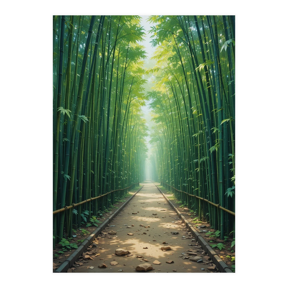 The Emerald Path: A Sun-Drenched Journey (Print Only)