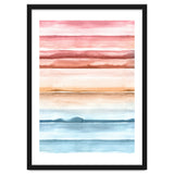 Watercolour Abstract Stripes Red Blue thumbnail
