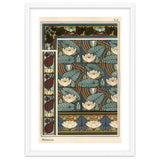 The water lily, Nelumbo lutea, in wallpaper and tile patterns. Lithograph by Verneuil. thumbnail