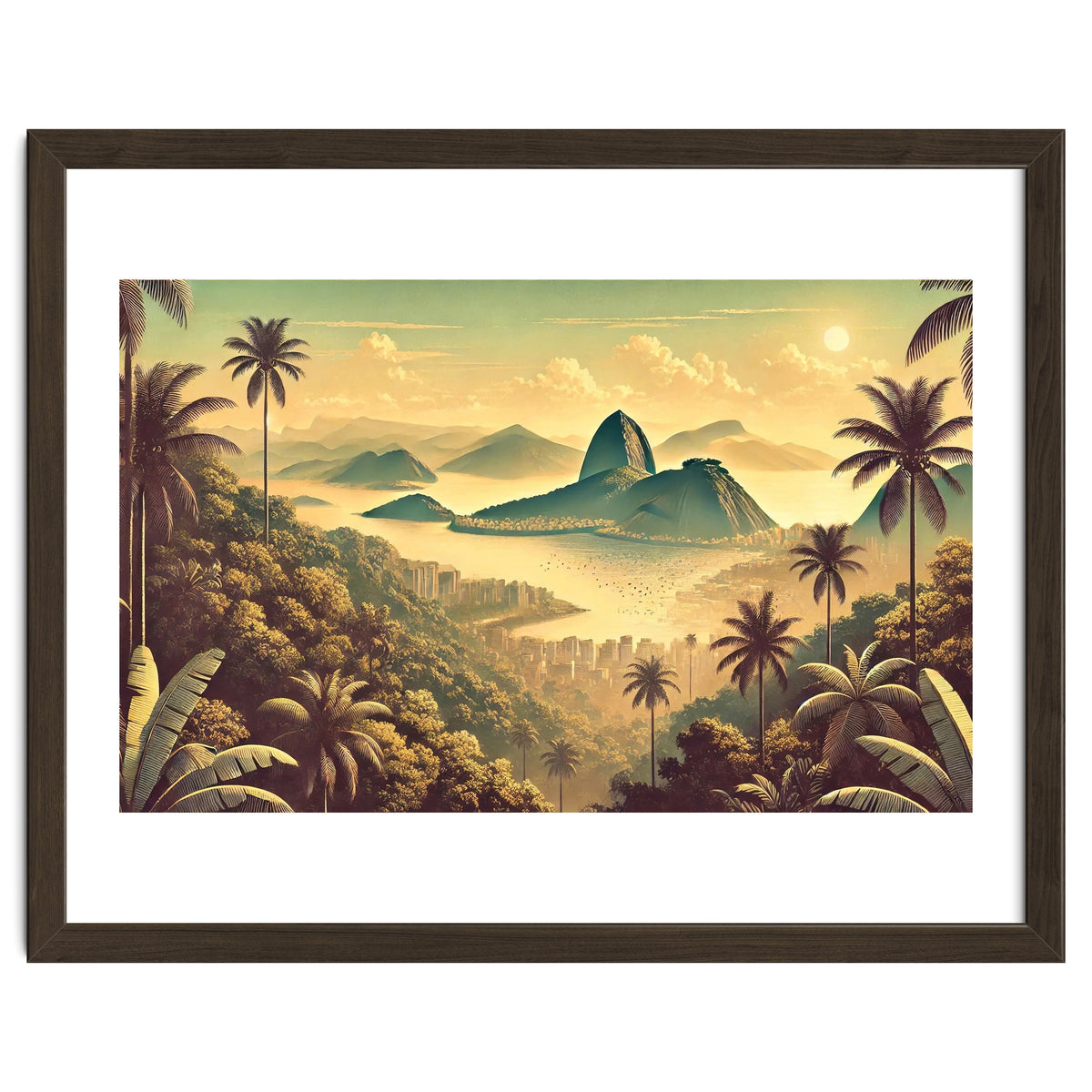 Vintage Brazil, Rio De Janeiro Tropics Poster