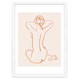Femina, Abstract Minimal Woman Line Art Sketch, Drawing Feminine Empower Express thumbnail
