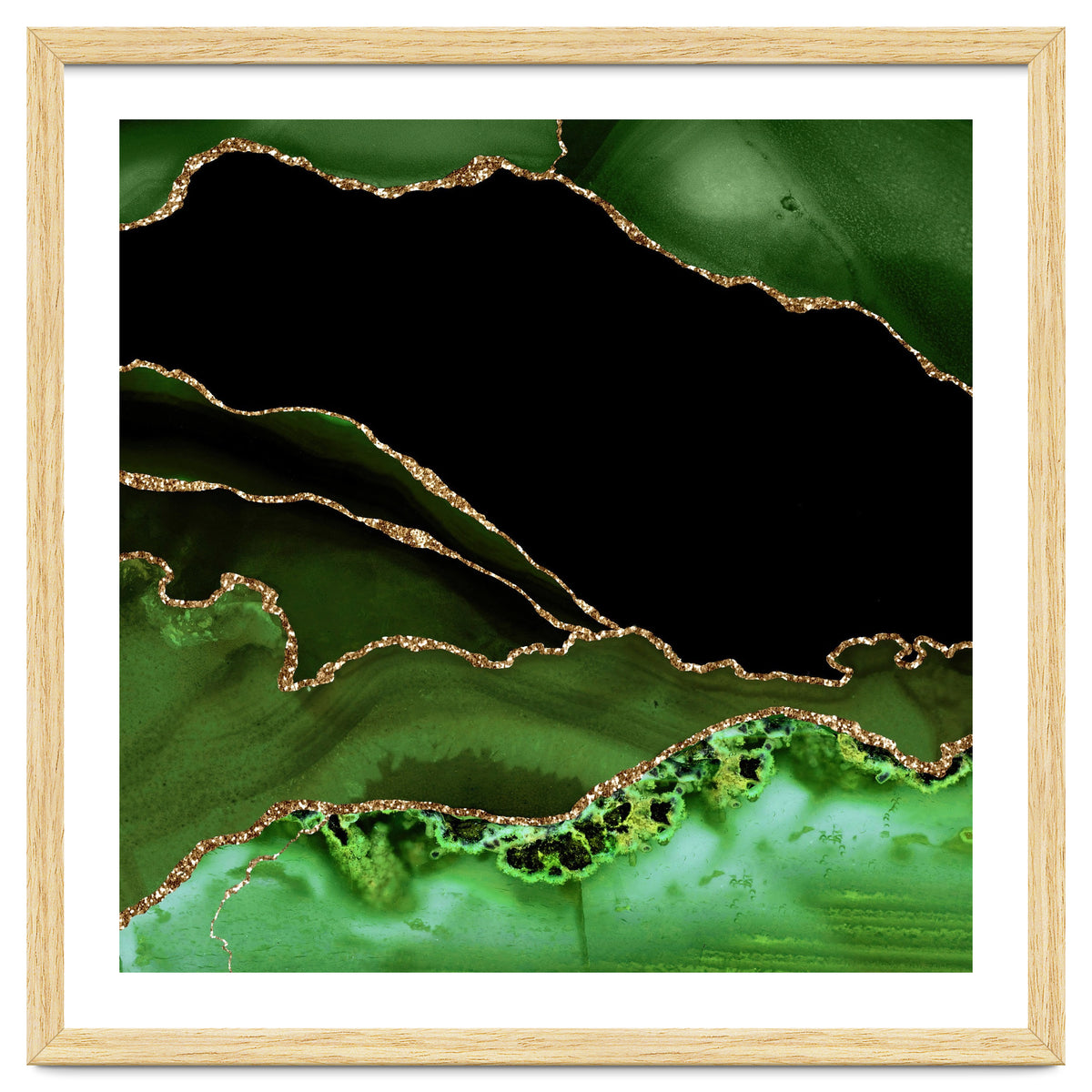 Green & Gold Agate Texture 14