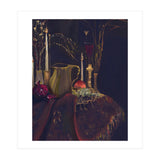 Dark Baroque Table still life moody still life oils (Print Only) thumbnail