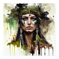 Ceremonial Druid Warrior Portrait (Print Only)