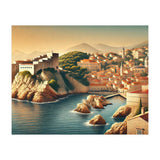 Vintage Croatia, Dubrovnik Coastal Poster (Print Only) thumbnail
