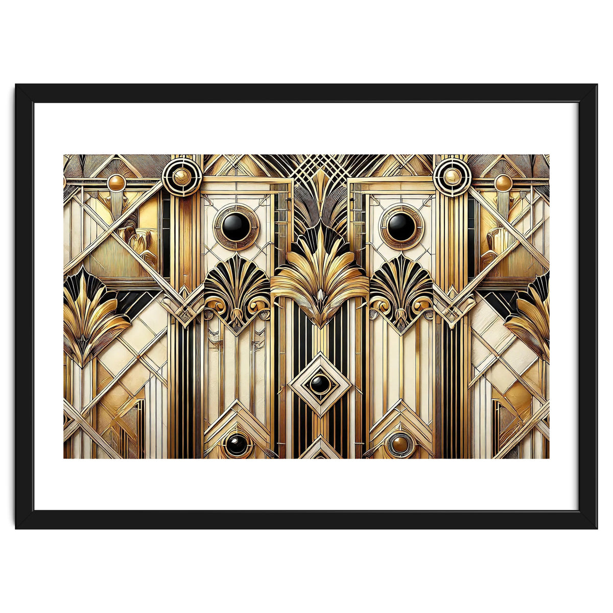 Art Deco Gold Geometric Pattern