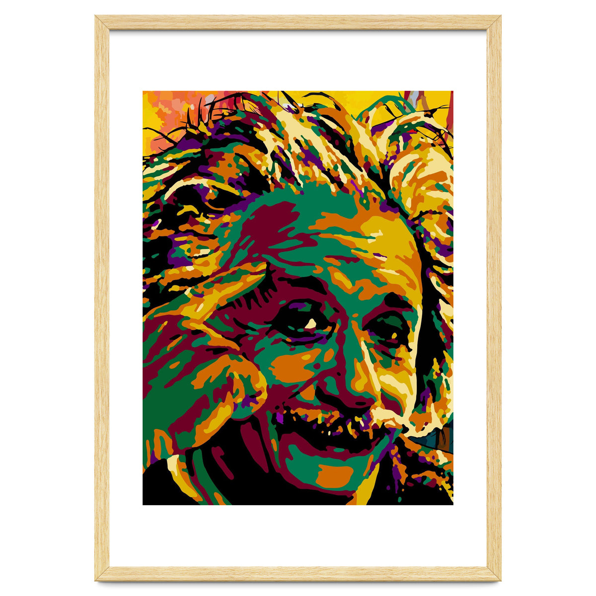 Albert Einstein Colorful Abstract 2