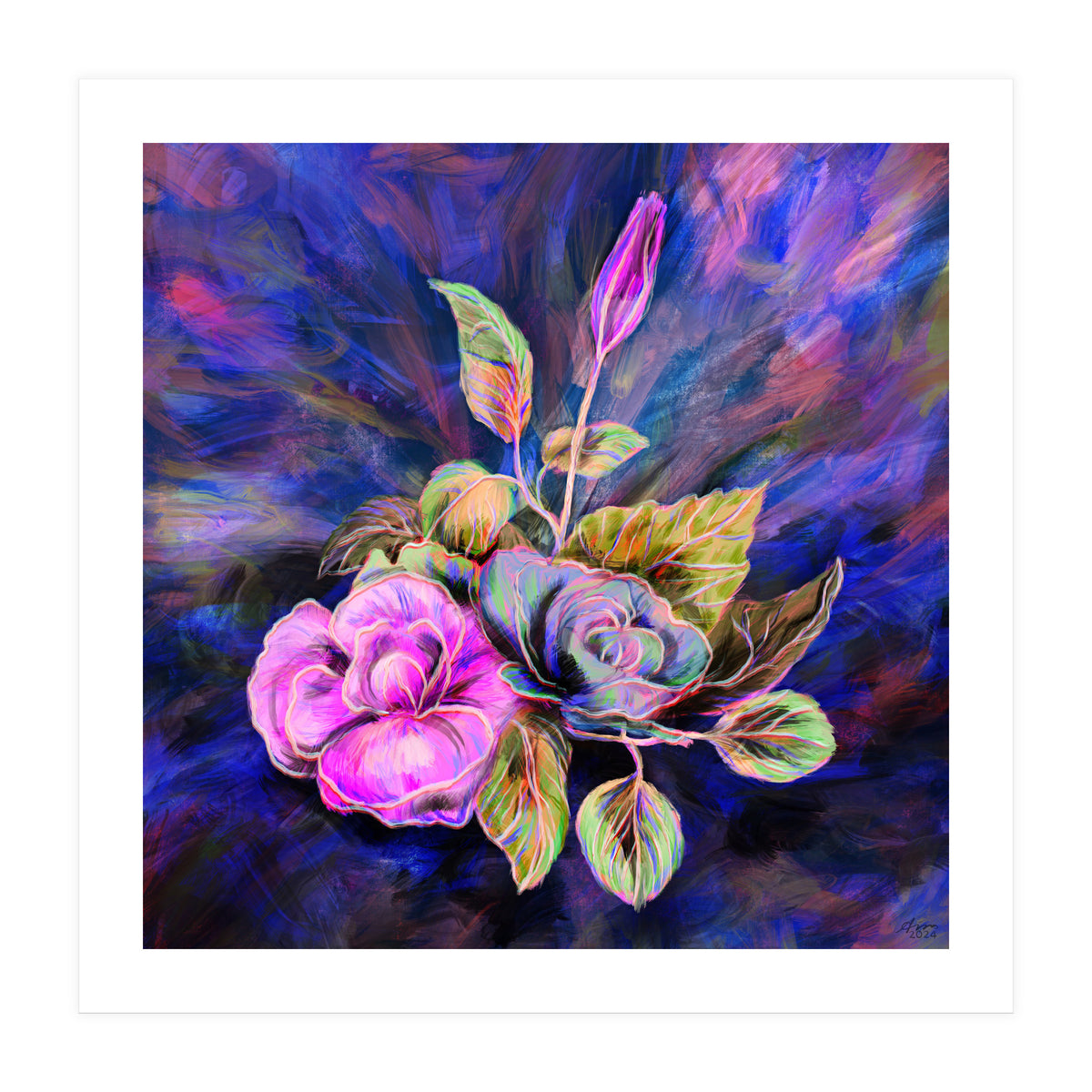 Bloom I (blue) (Print Only)