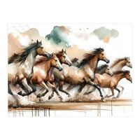 Horses Galloping (Print Only)