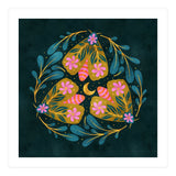 Floral Moths and Moon (Print Only) thumbnail