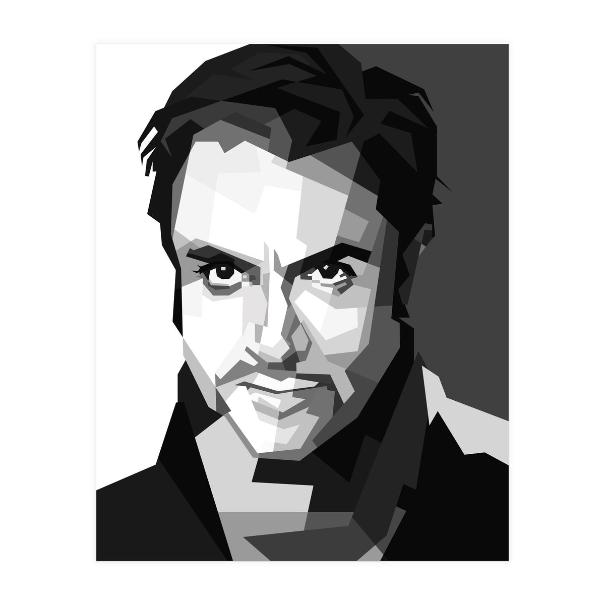 Simon Le Bon British Singer Black Illustration (Print Only)
