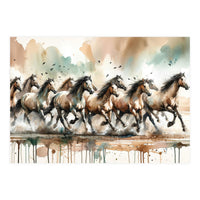 Running Horses Panorama (Print Only)