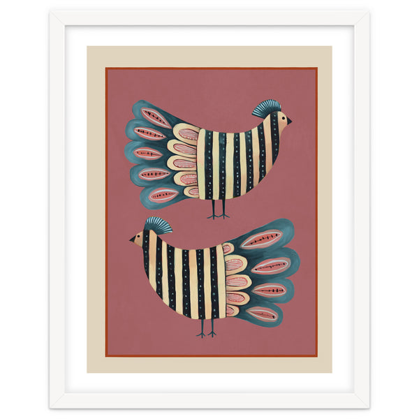 Striped Bird Pair I