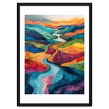 Colorful Abstract River Valley Landscape Art thumbnail