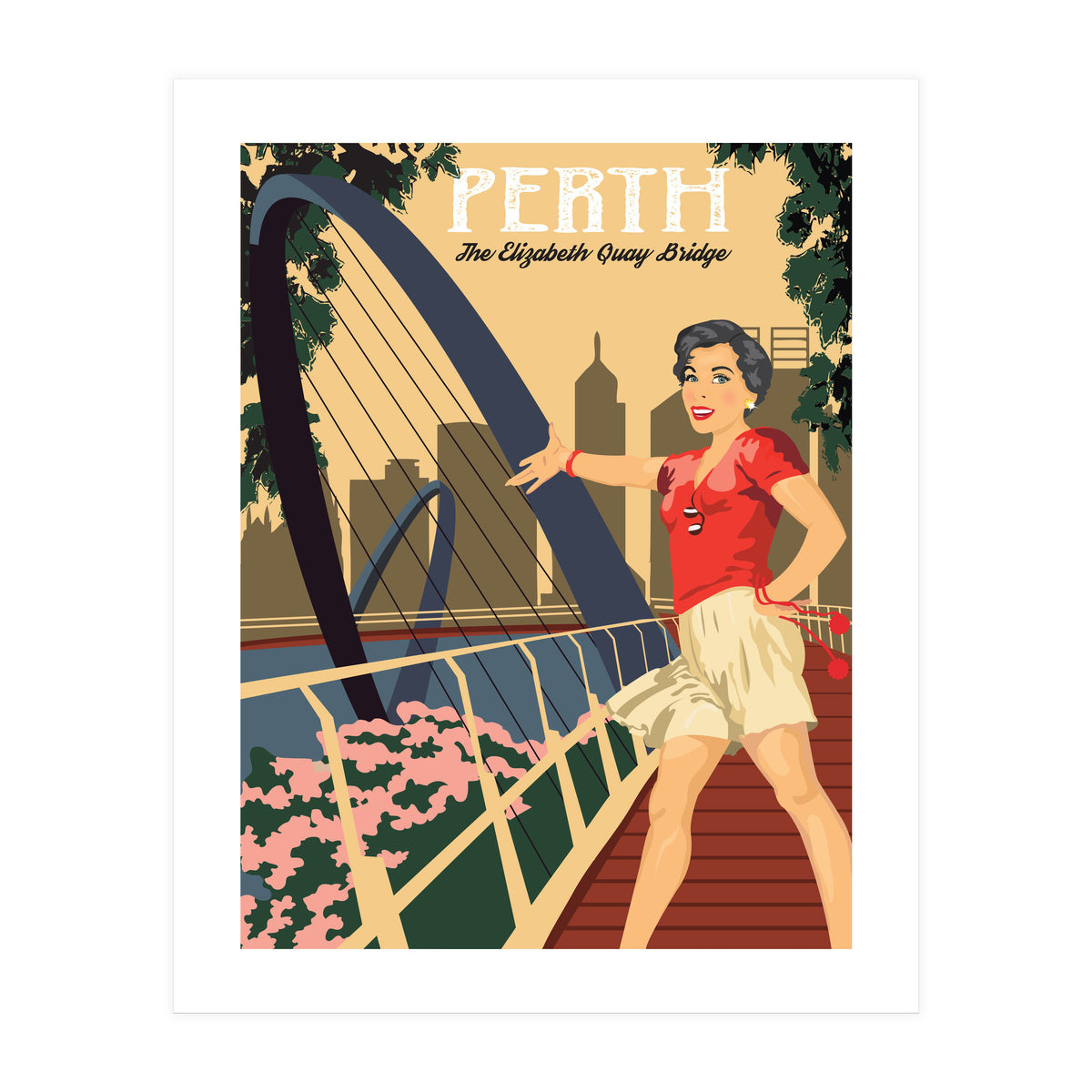 Perth, The Elizabeth Quay Bridge, Australia (Print Only)