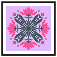 Magenta mandala flowers