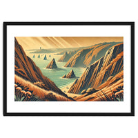 Vintage Cliffside Serenity Poster