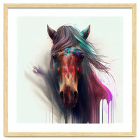 Wild Horse Face Portrait