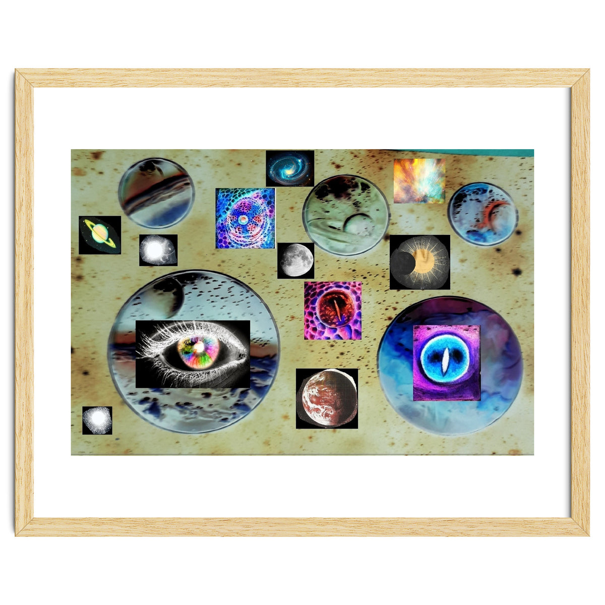 Cosmos Planet Invert Collage Universe Design