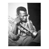 Jazz trumpeter Miles Davis early in his career playing in New York City, circa 1955. (Print Only) thumbnail