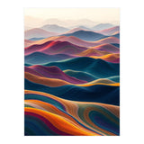 Colorful Abstract Mountain Dunes Art Print (Print Only) thumbnail