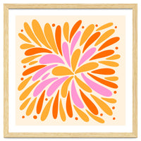 Floral Burst - pink, yellow and orange