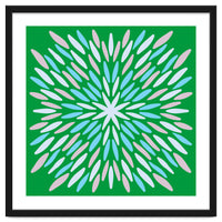 Petal Burst - green, blue, beige