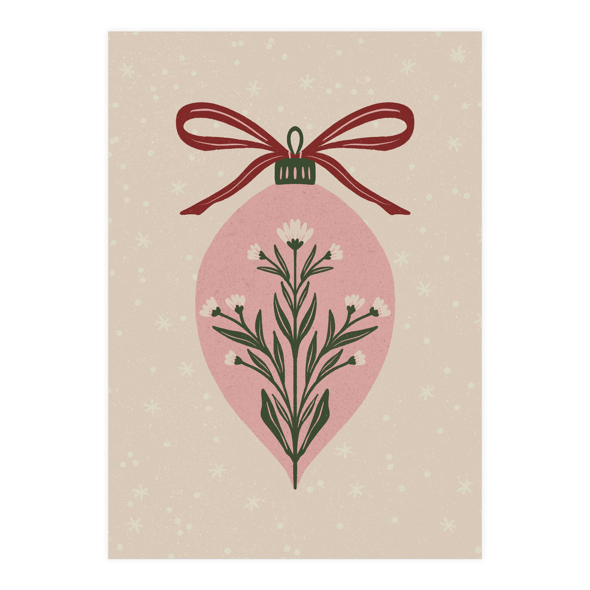 Christmas Floral Globe (Print Only)