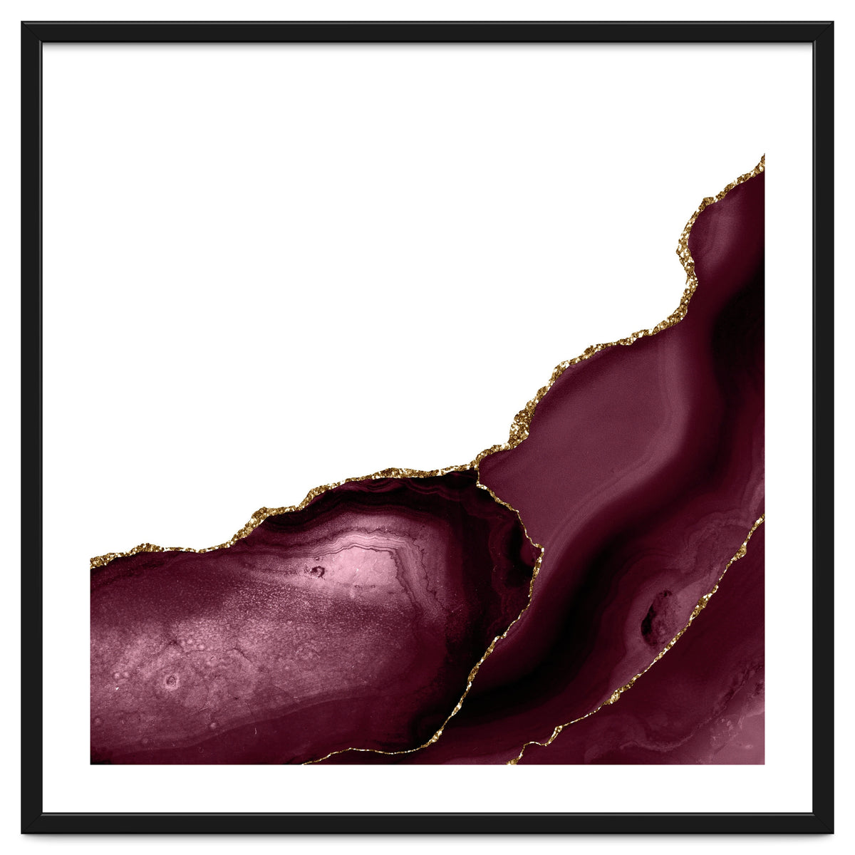 Burgundy & Gold Agate Texture 26