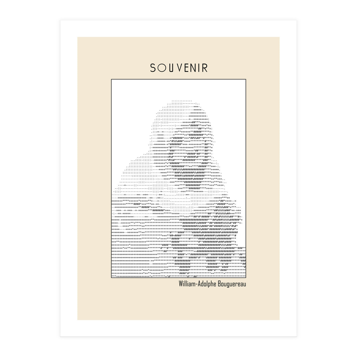 Souvenir – William Adolphe Bouguereau (1894) – Ascii Art (Print Only)